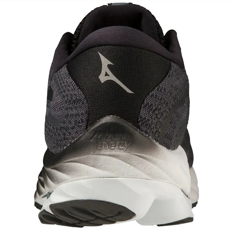 Mizuno Men's Wave Rider 27 2E WIDE -  Ebony/Illusion Blue/Black-5